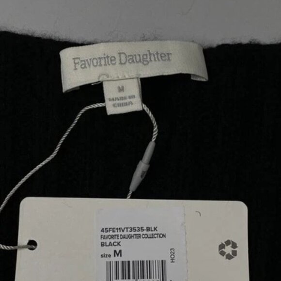 NEW FAVORITE DAUGHTER Women Vest Black Size M Knit Top Wool Cashmere Button Down - Picture 5 of 7